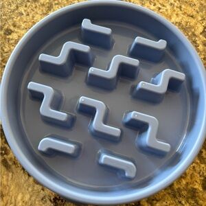 Blue Slow Feeder Dog Bowl